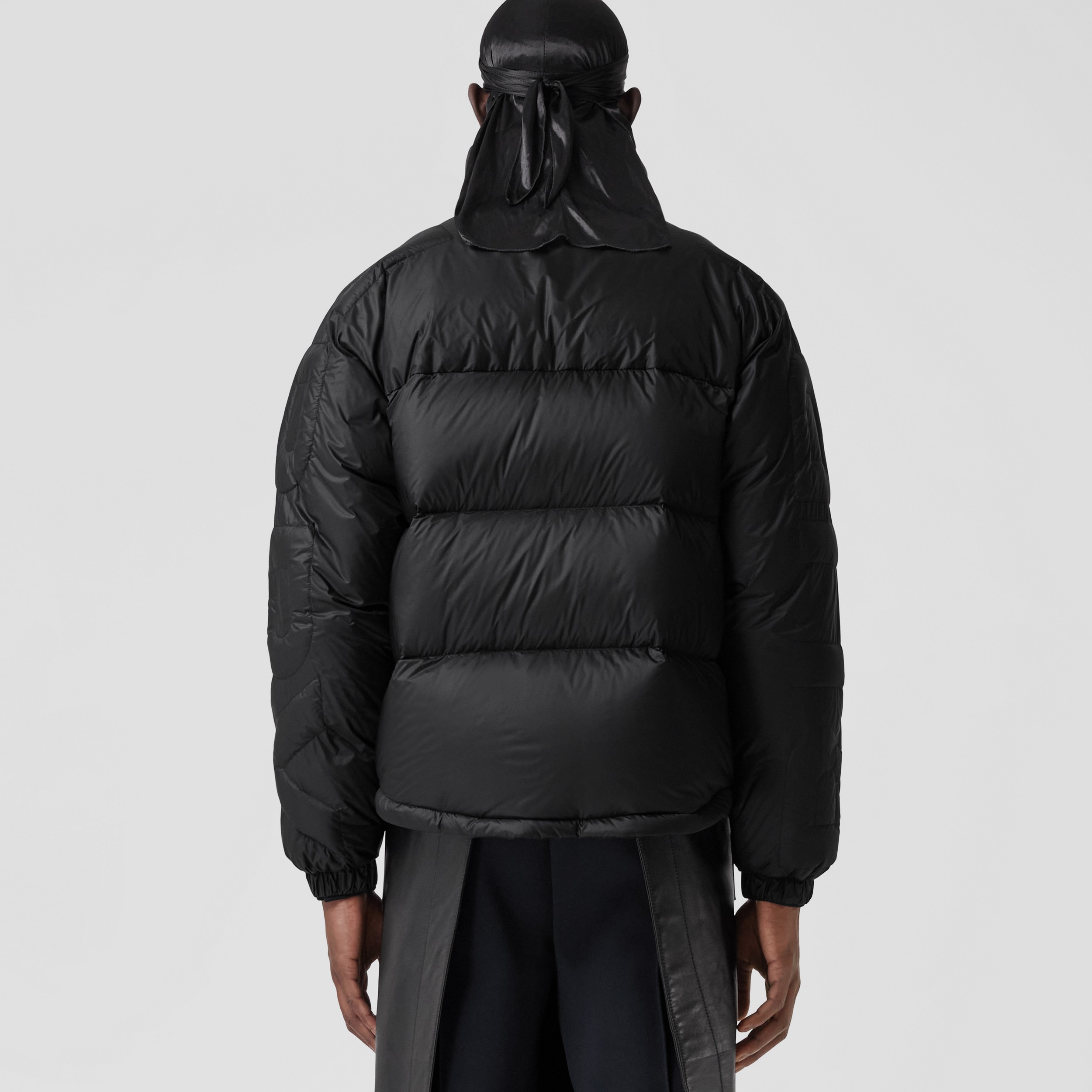 Logo Quilted Nylon Puffer Jacket in Black - Men | Burberry® Official - 3