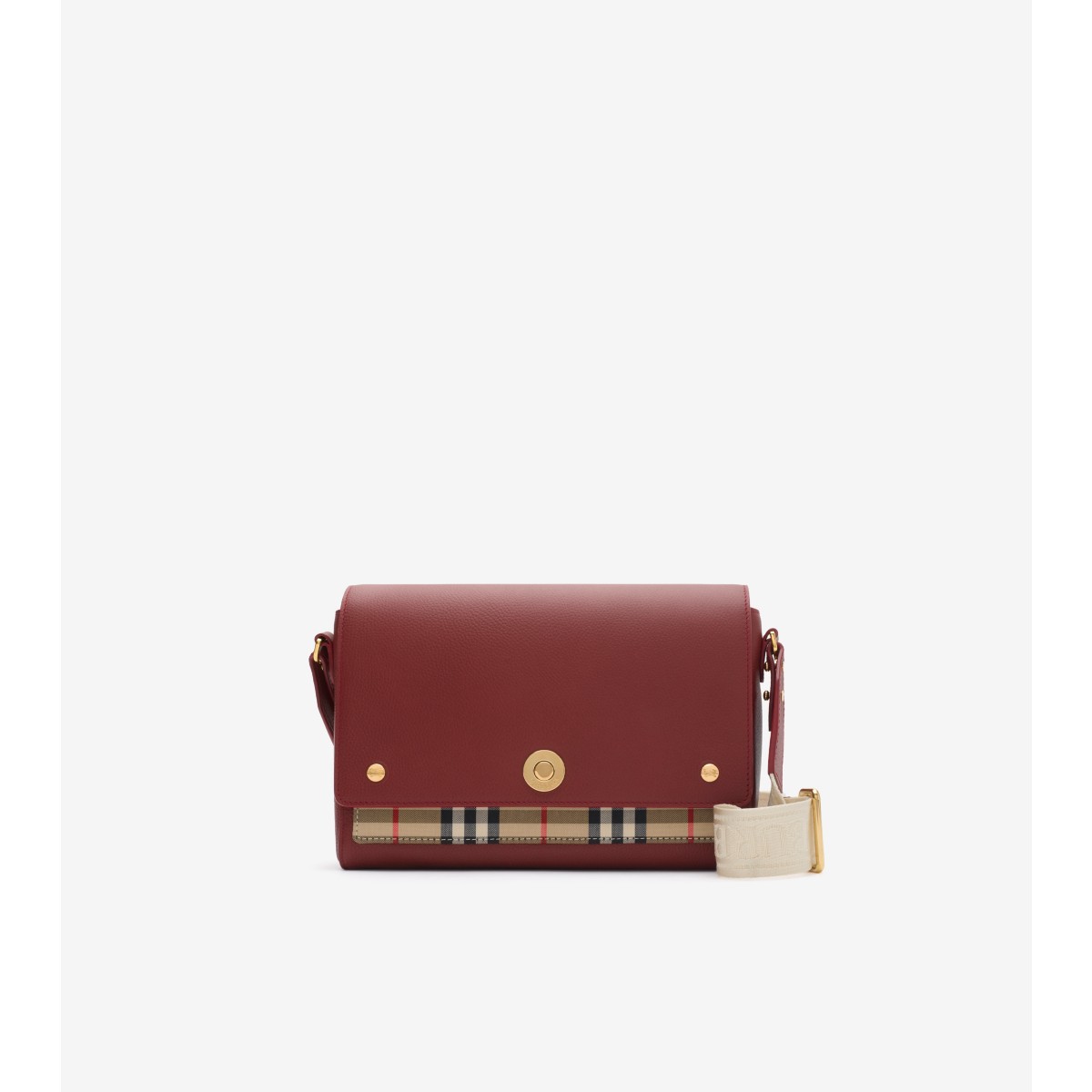 Burberry Note Bag In Burgundy