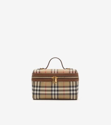 Check Vanity Bag​ in Archive beige/briar brown - Women | Burberry