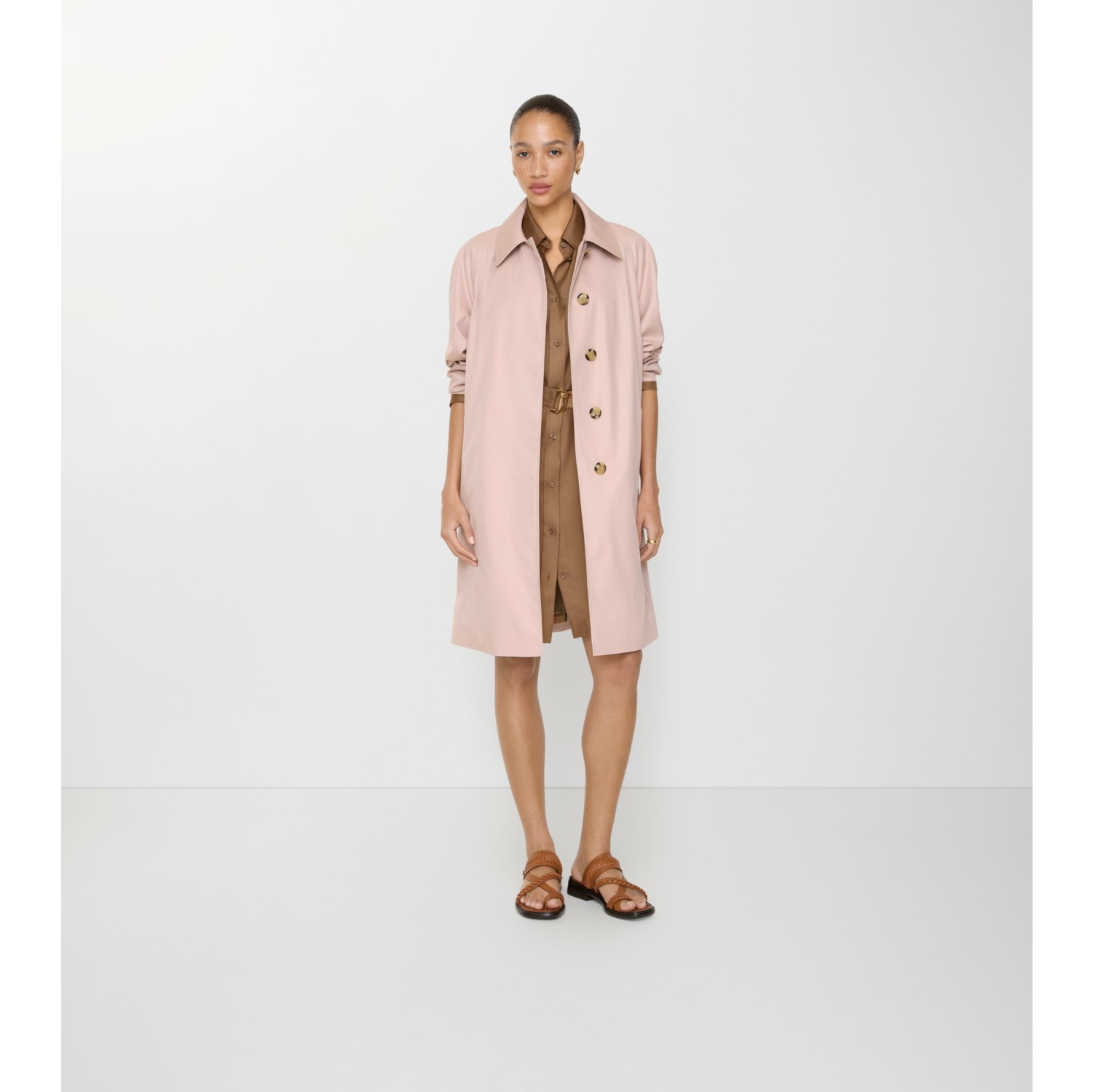 Mid-length Tropical Gabardine Camden Car Coat