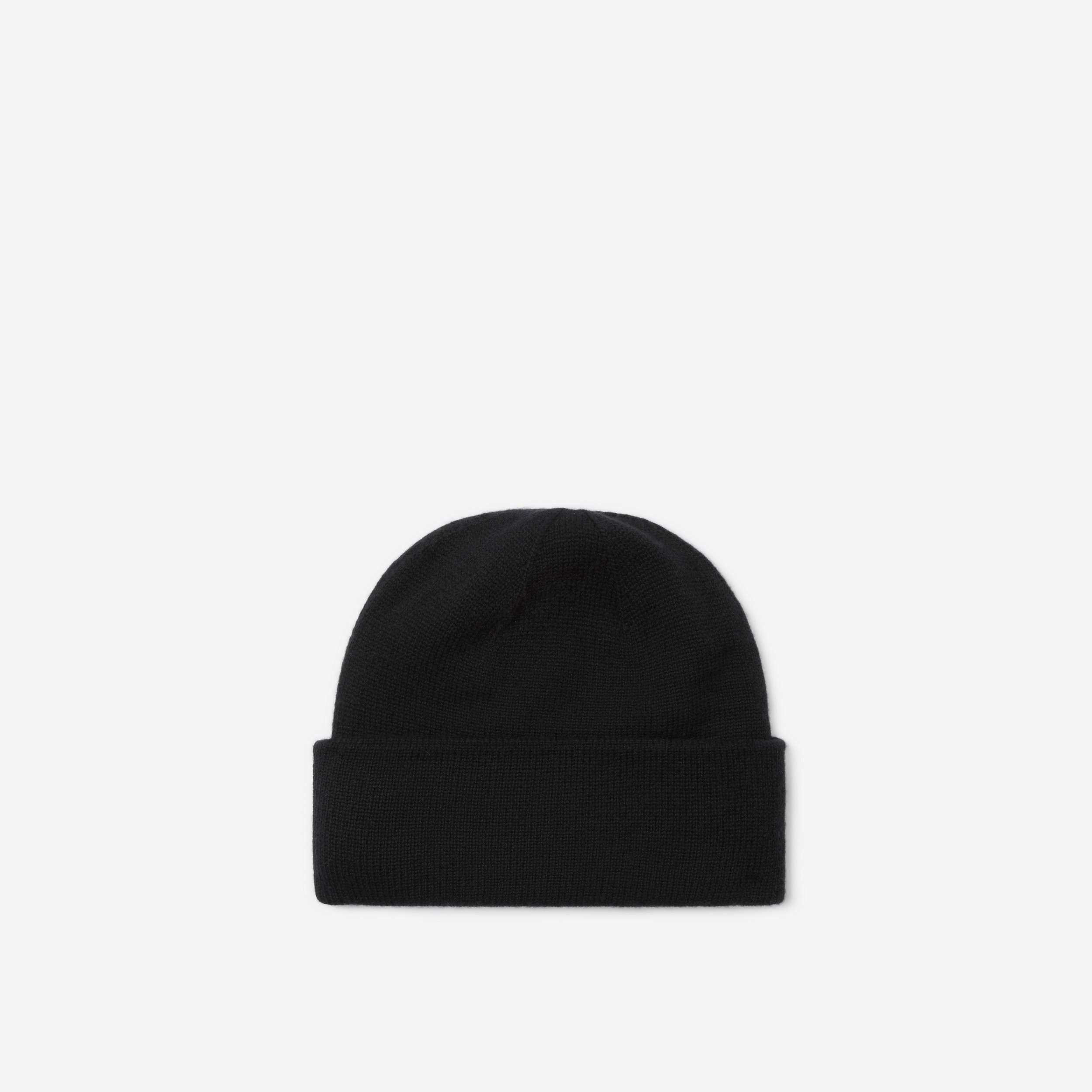 Oak Leaf Crest Cashmere Beanie in Black | Burberry® Official - 2