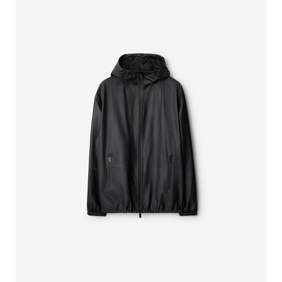 Shop Burberry Ekd Leather Jacket In Black