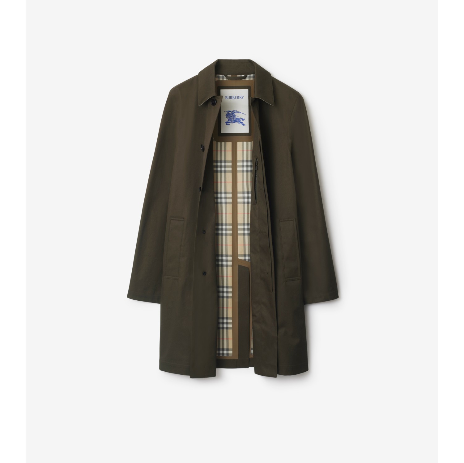 Mid-length Bonded Gabardine Car Coat