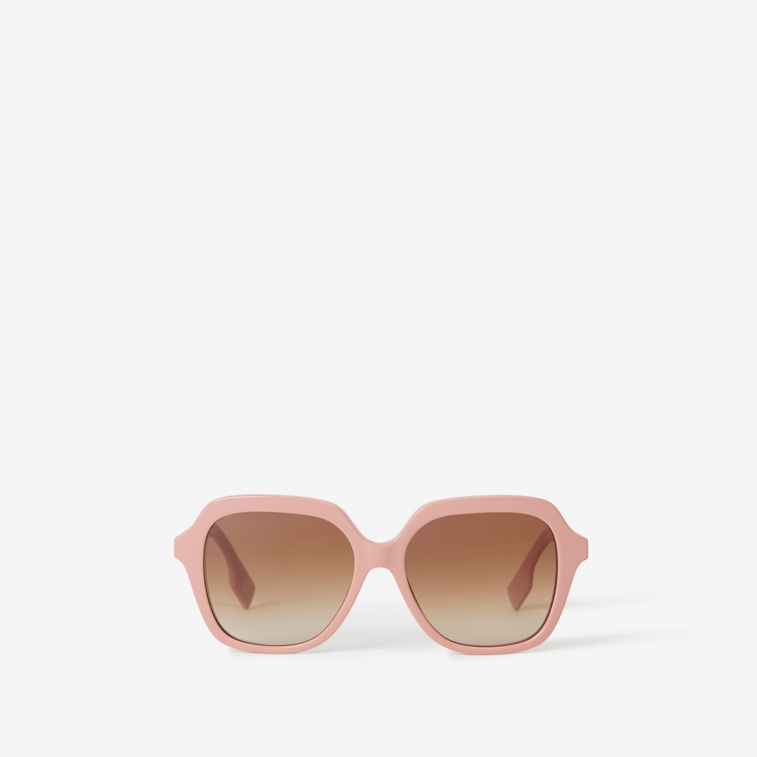 Óculos de sol com armação quadrada oversize (Rosa Terroso) - Mulheres | Burberry® oficial
