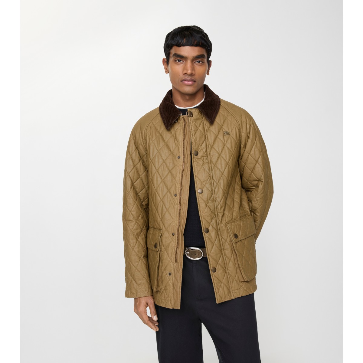  Check Quilted Coated Barn Jacket