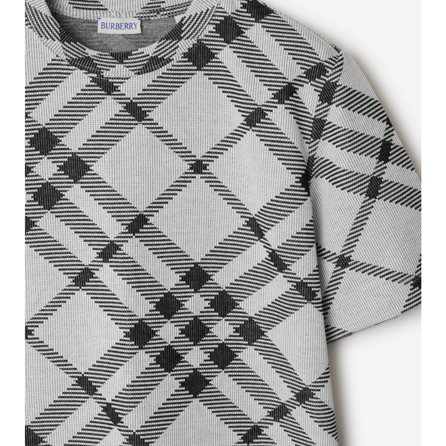 T-shirt in misto cotone stretch Check