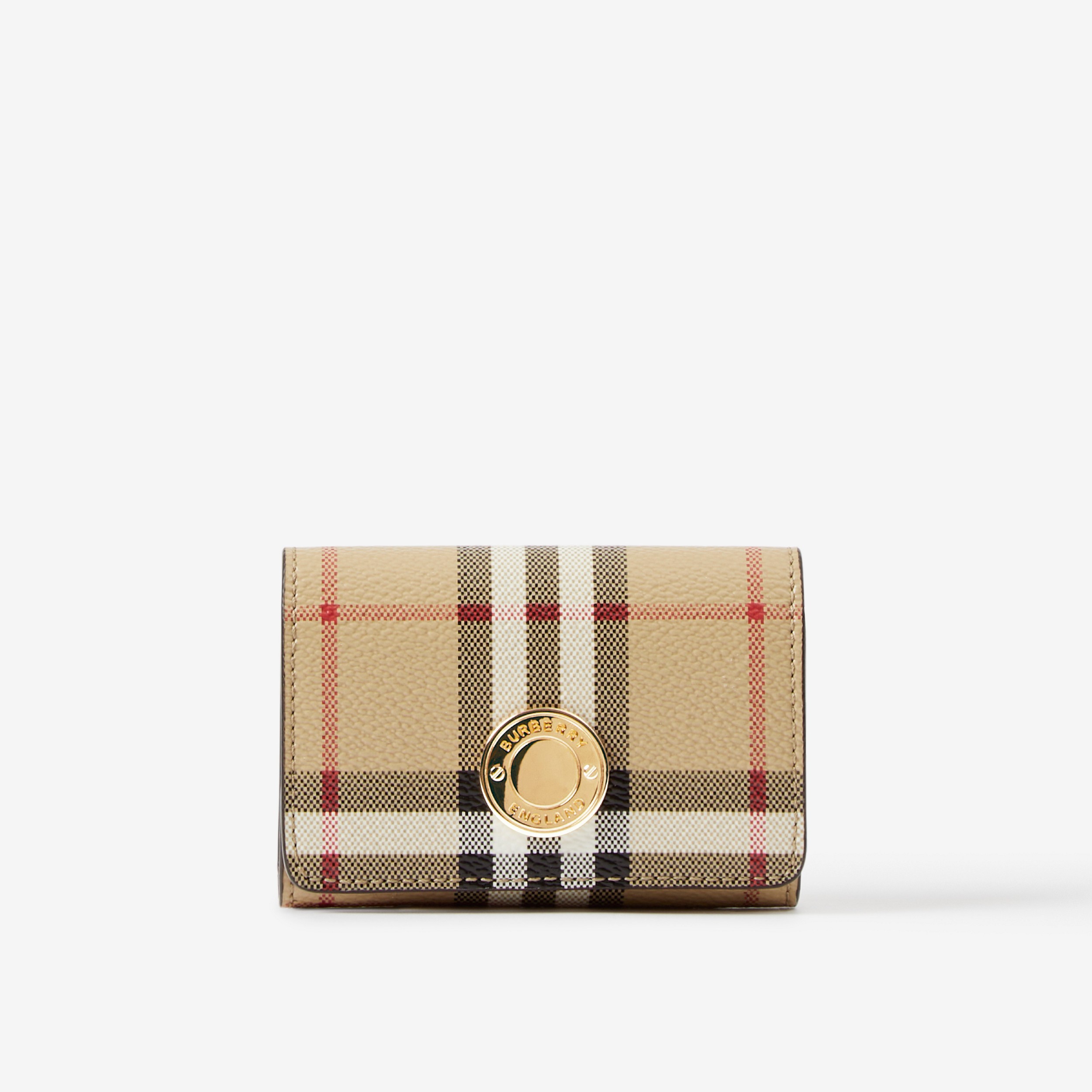 Check Card Case with Detachable Chain Strap in Archive Beige - Women | Burberry® Official - 1