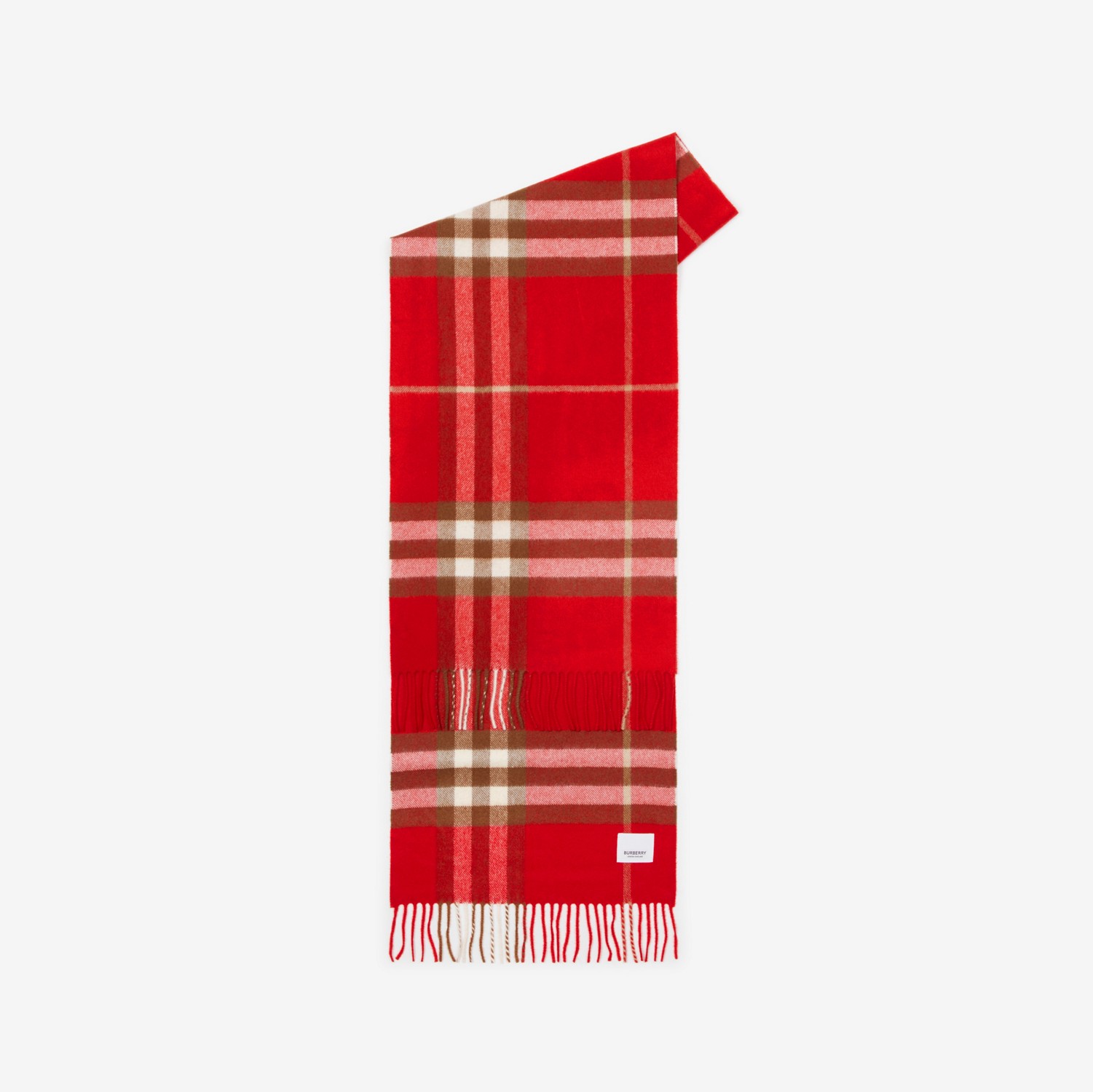 The Burberry Check Cashmere Scarf in Red | Burberry® Official