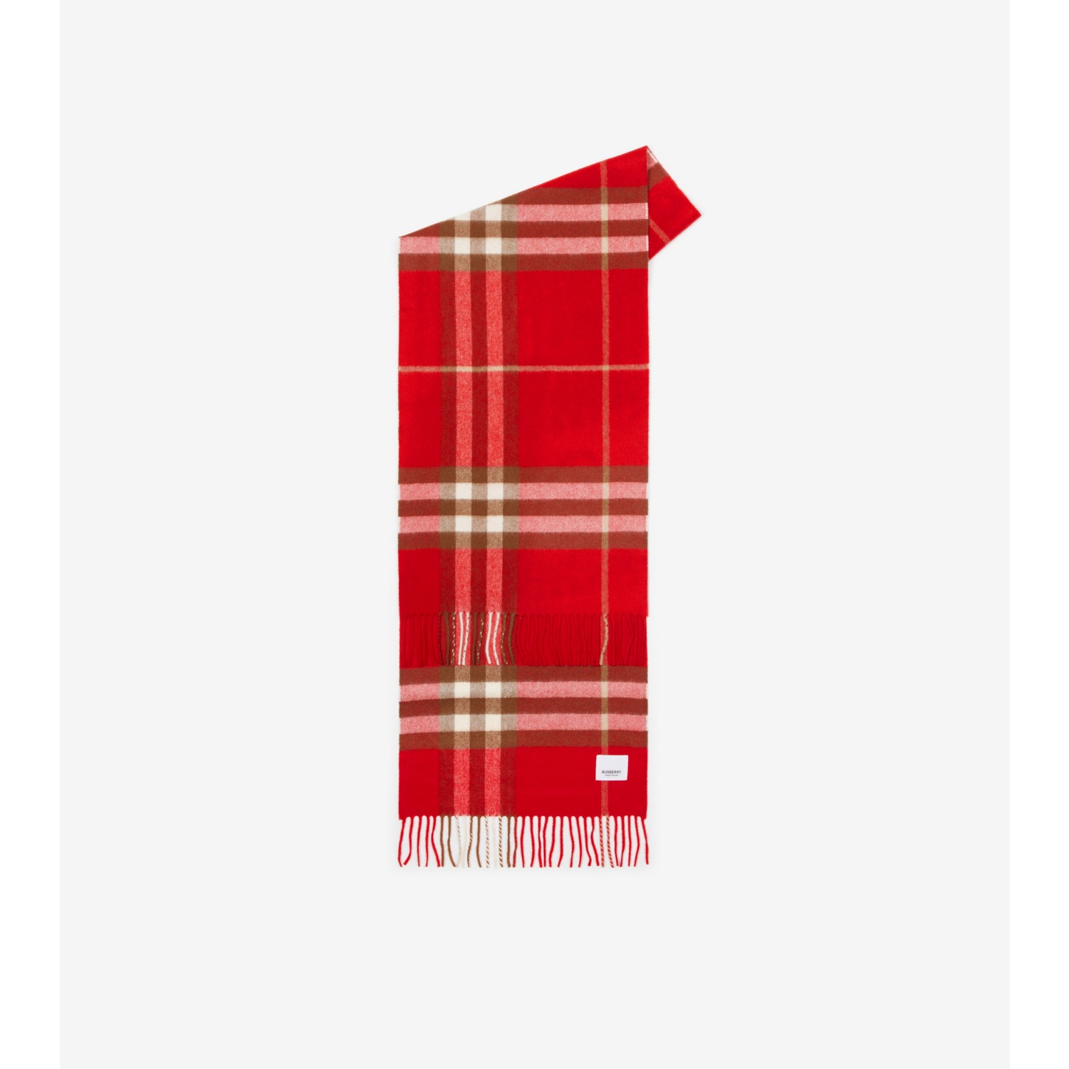 Red burberry hot sale scarf