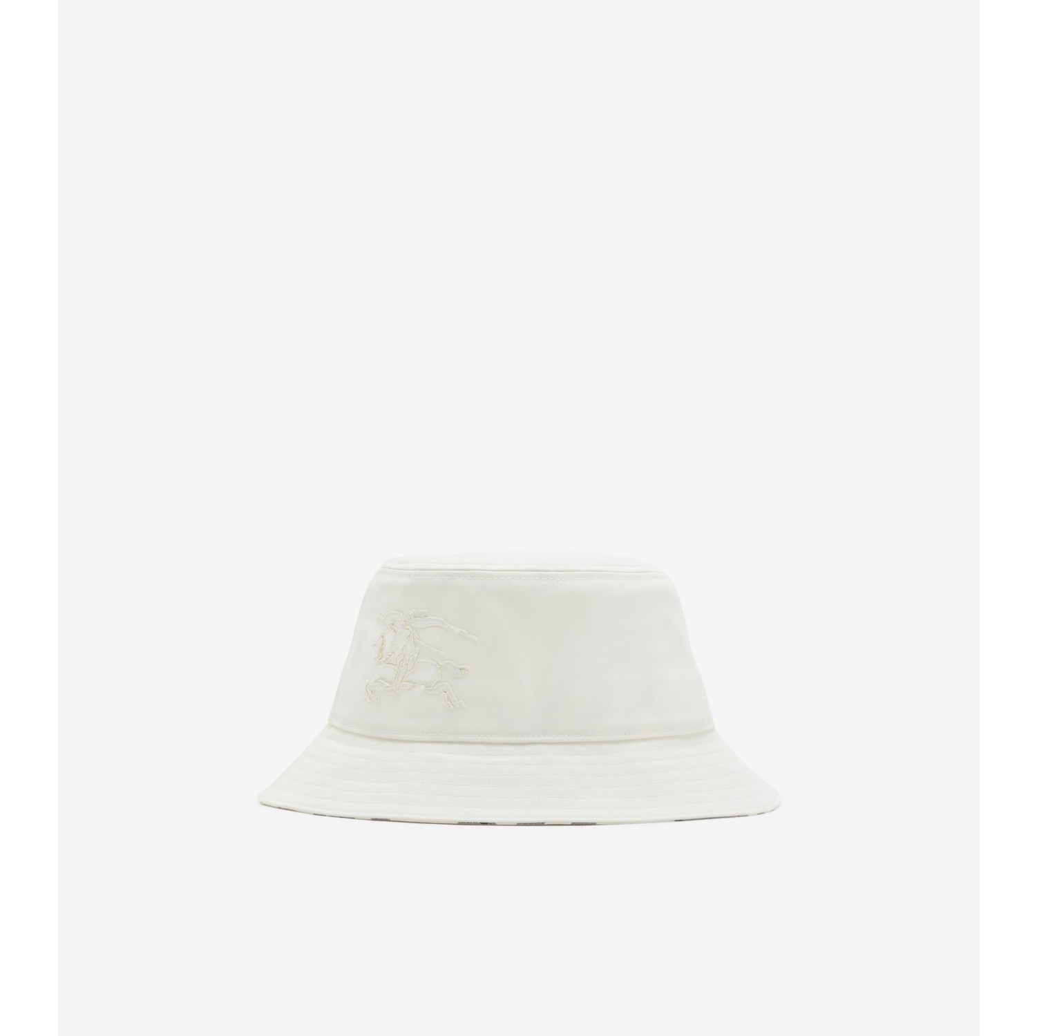 Cotton Blend Bucket Hat in Salt - Men | Burberry® Official