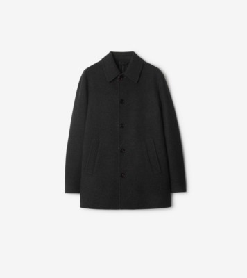 Short Wool Car Coat in Charcoal grey - Men | Burberry® Official