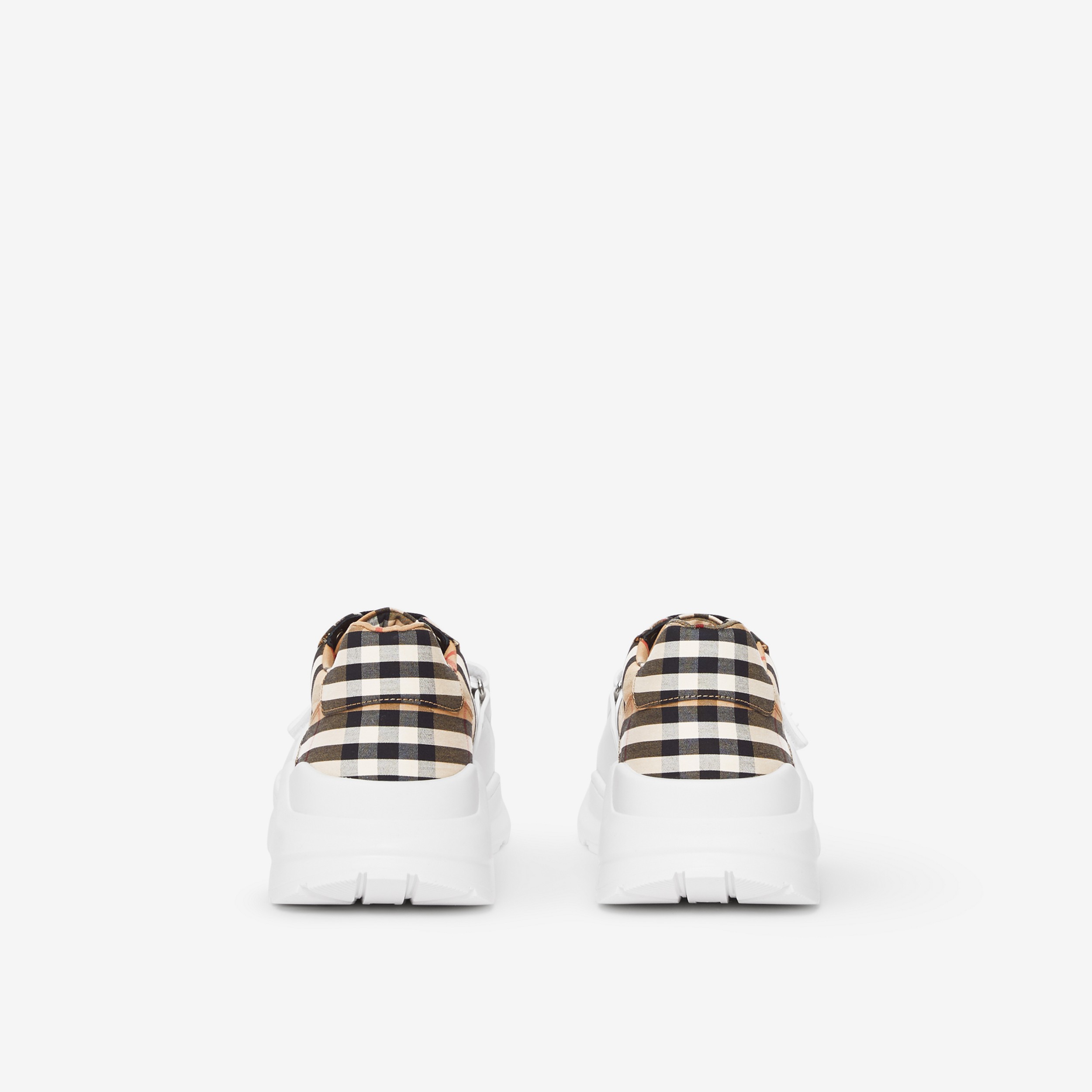 Vintage Check Cotton Sneakers in Archive Beige | Burberry® Official - 3