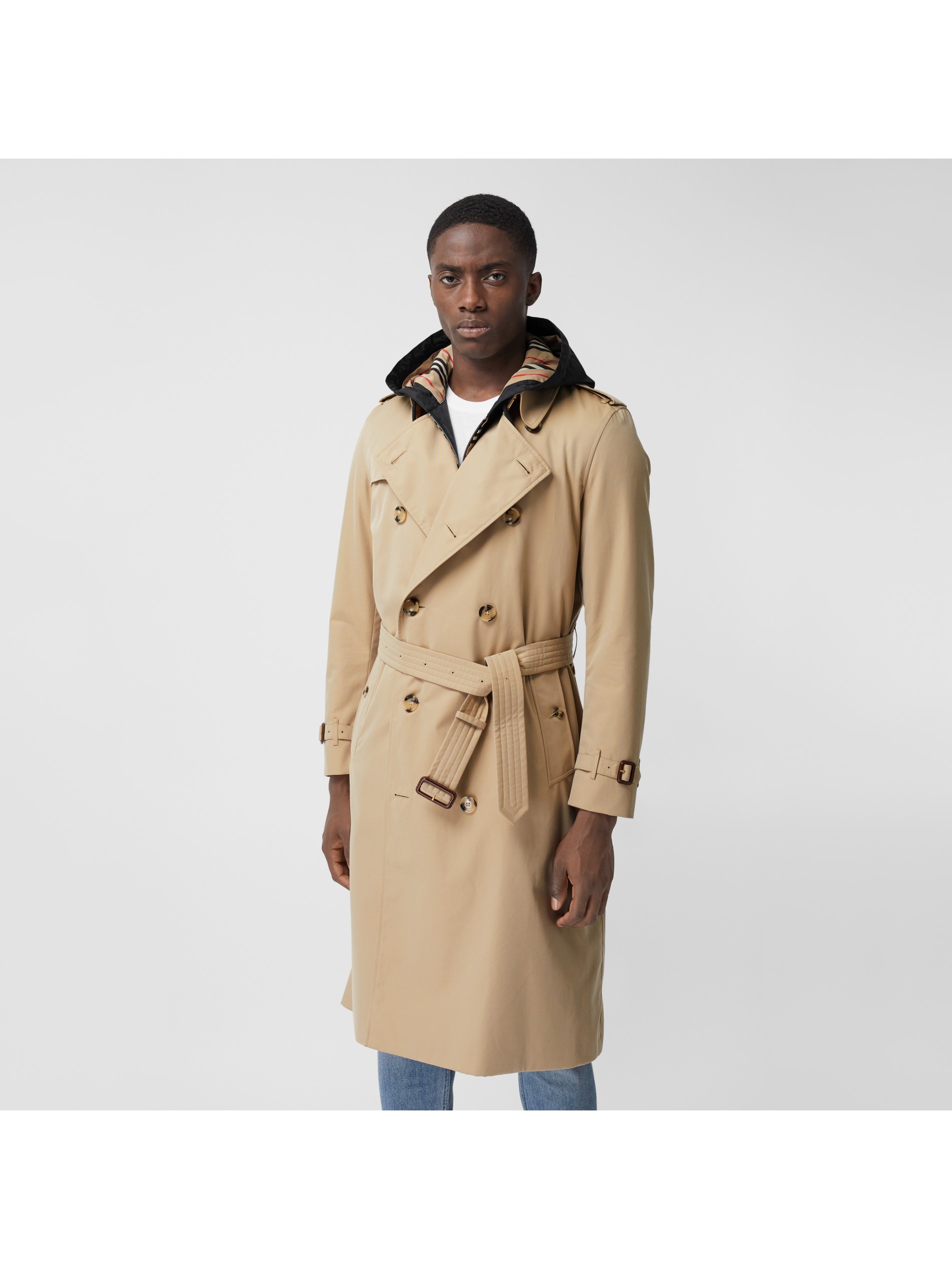 肯辛顿版型 – 长款 heritage trench 风衣 (蜜色) - 男士 | burberry
