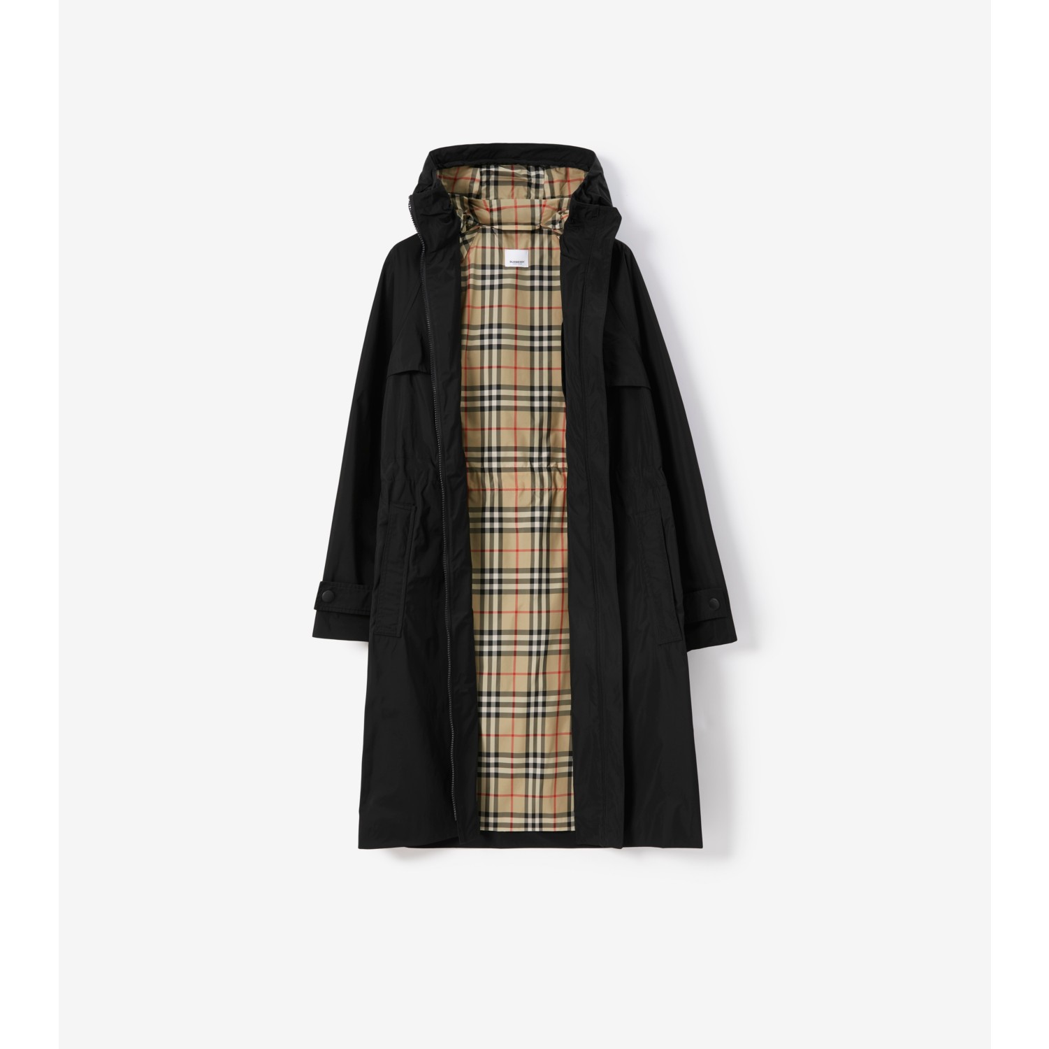 Lightweight Parka in Black Women Nylon Burberry Official