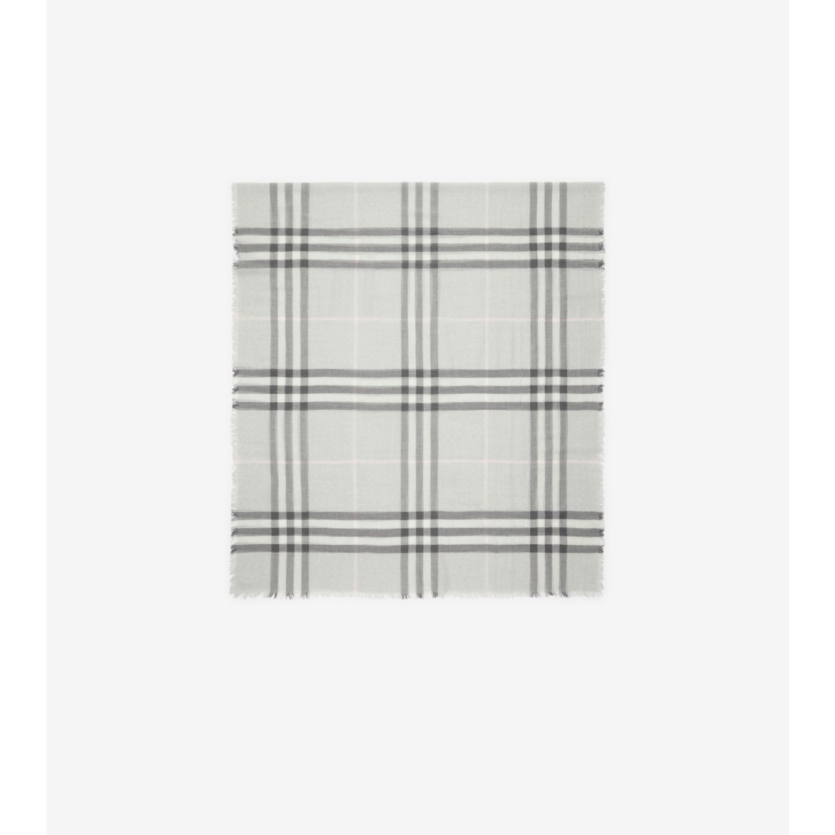  Check Wide Wool Scarf