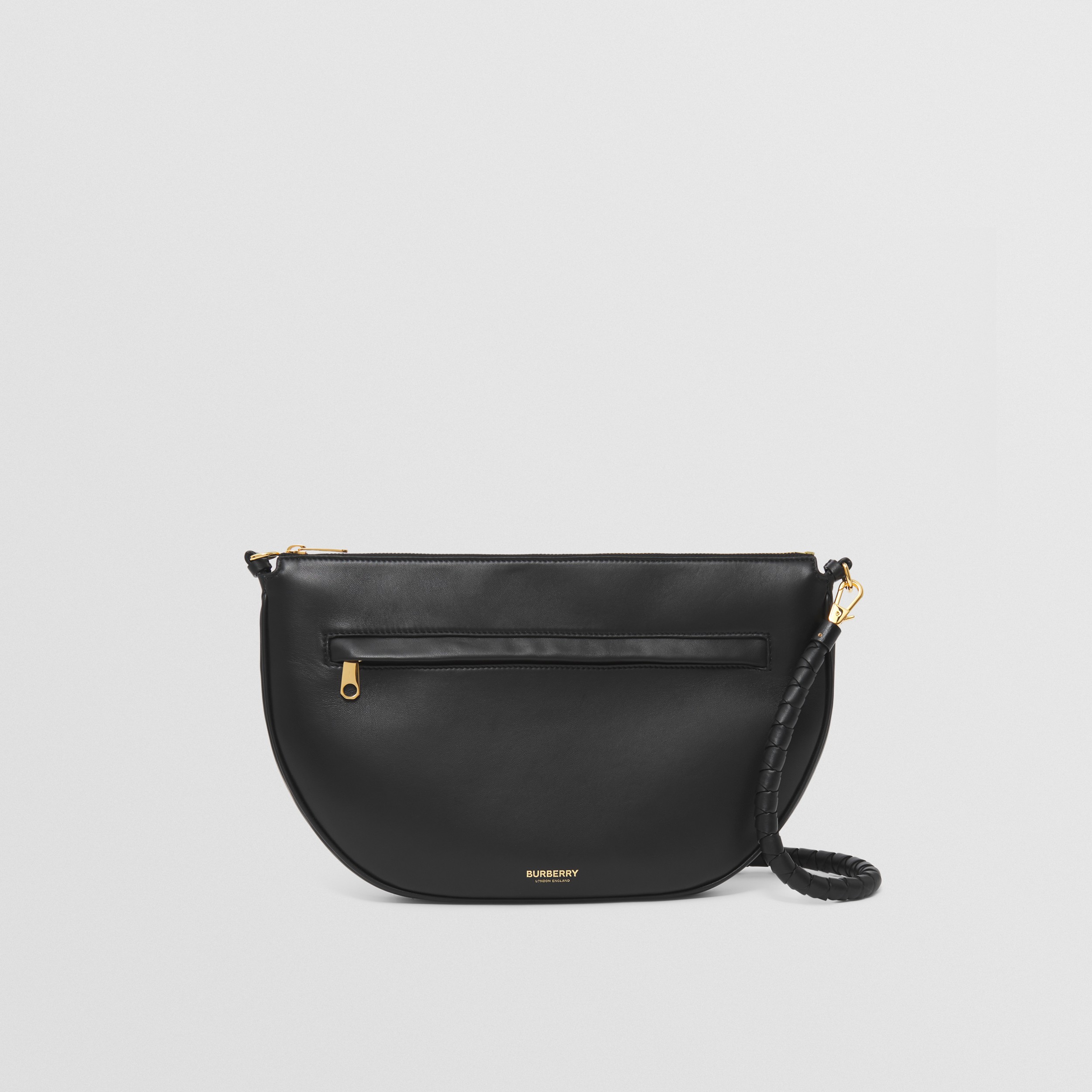 Plongé Leather Large Olympia Pouch in Black - Women | Burberry® Official - 4