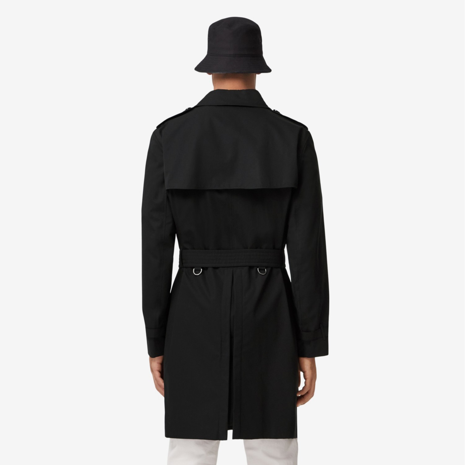 The Mid-length Kensington Heritage Trench Coat in Black - Men | Burberry®  Official