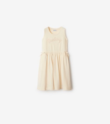■BURBERRY■コットンメッシュドレス チェック コットンドレス (サンド) | Burberry®公式サイト