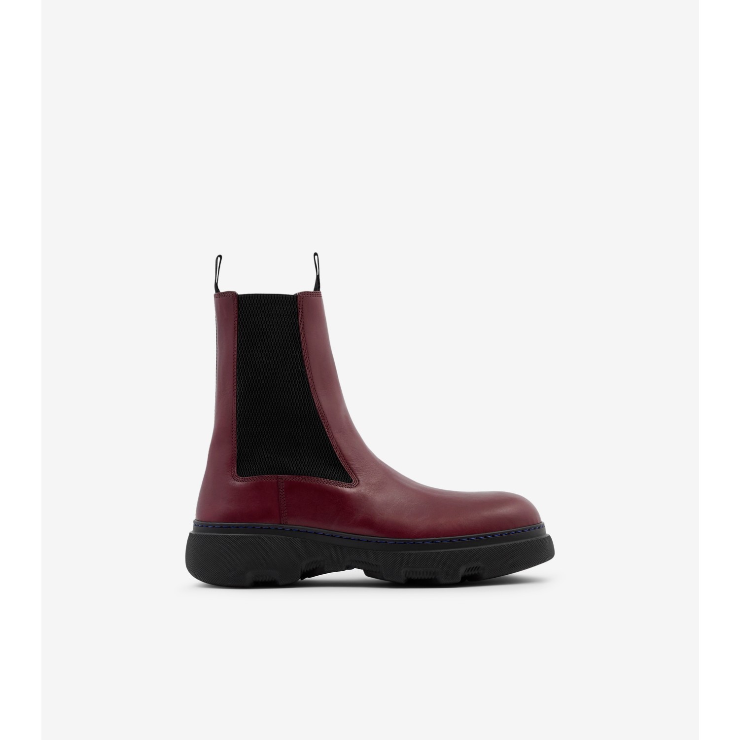 Leather Creeper Chelsea Boots in Plum - Men | Burberry® Official