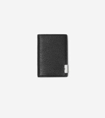 B Cut Folding Card Case In Black - Men, Leather | Burberry® Official