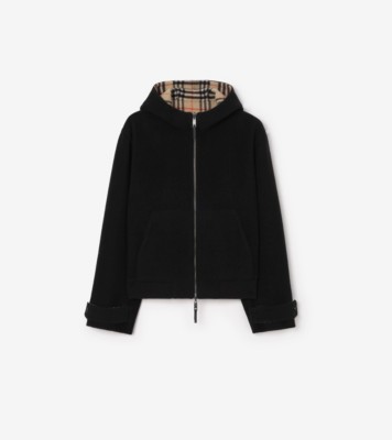 BURBERRY アウター BURBERRY (バーバリー) コットン チェック ドローコード ケープ