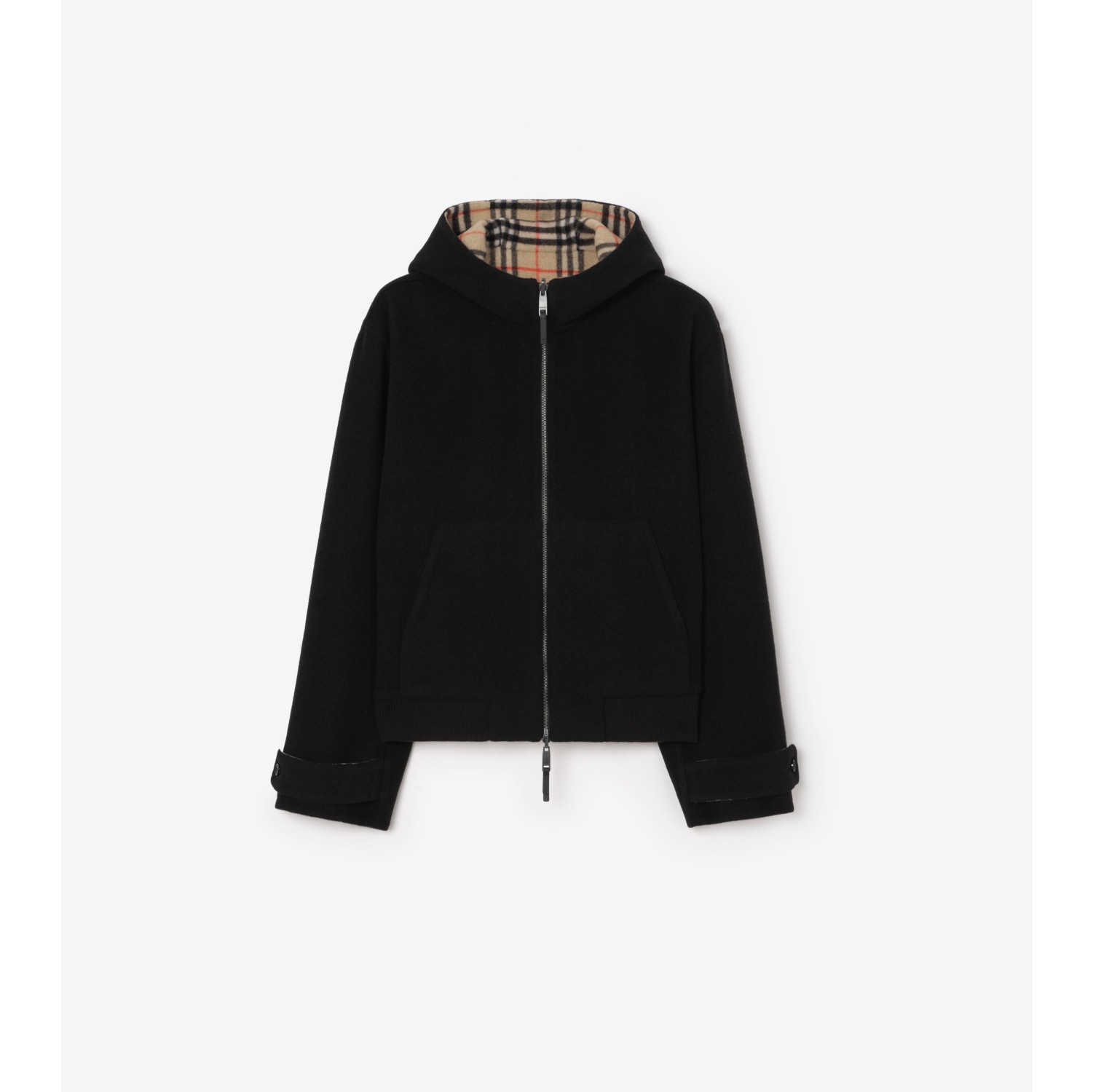 Reversible Wool Hooded Jacket