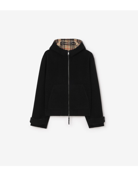 Wendbare Kapuzenjacke aus Wolle