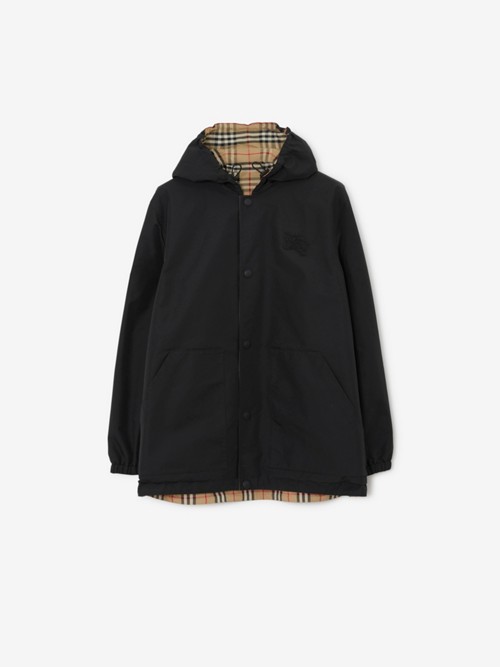 Burberry Reversible Check Nylon Jacket In Archive Beige