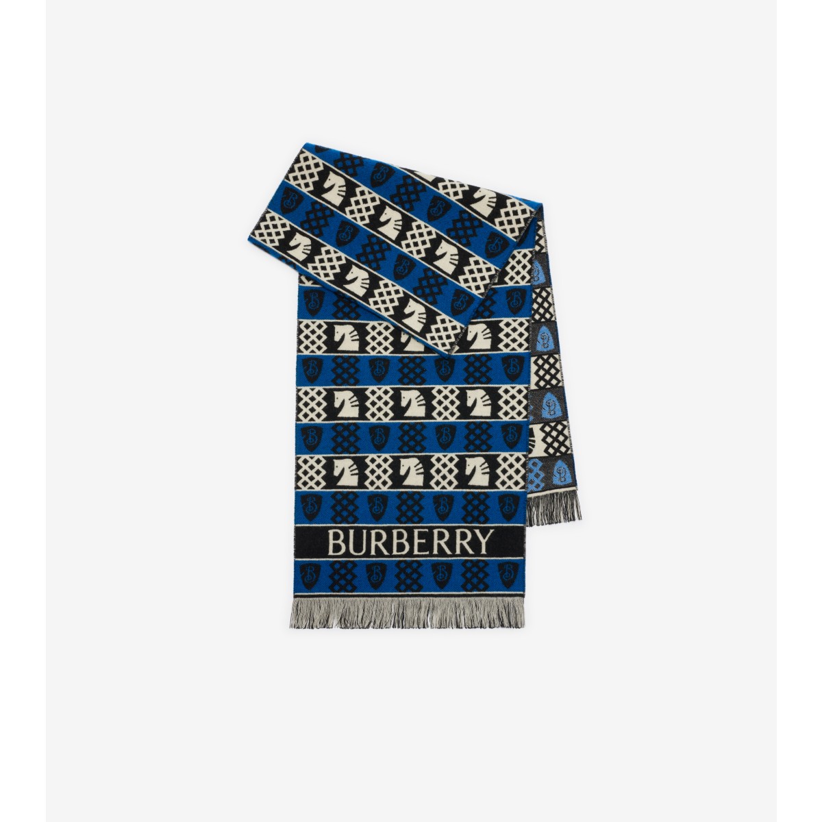 Burberry Chess Fair Isle Wool Scarf