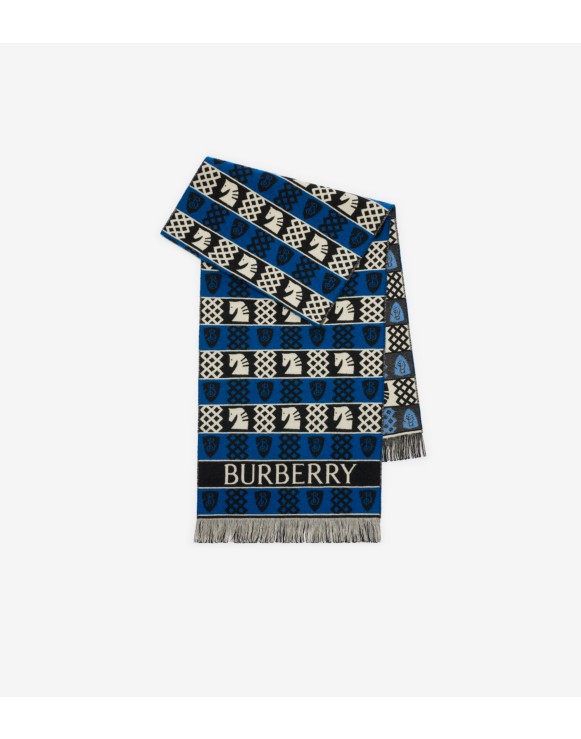 Chess Fair Isle Wool Scarf