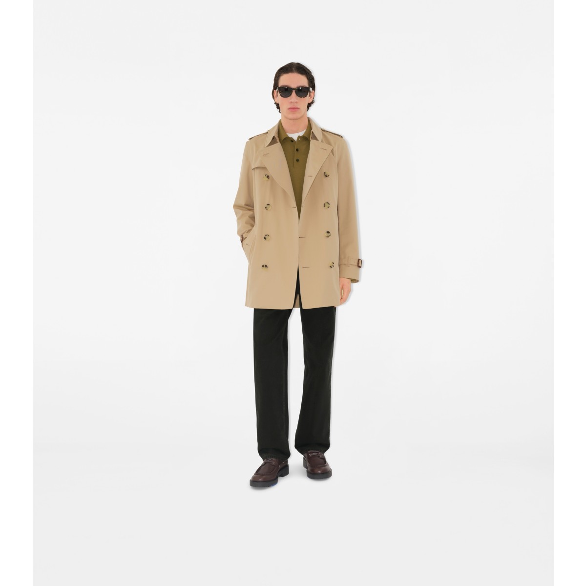  Check Short Kensington Heritage Trench Coat