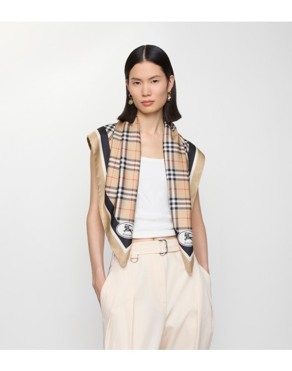 【関税&送料込】Burberry Silk Twill Scarf Burberry Check Silk Twilly Scarf | Saks Fifth Avenue