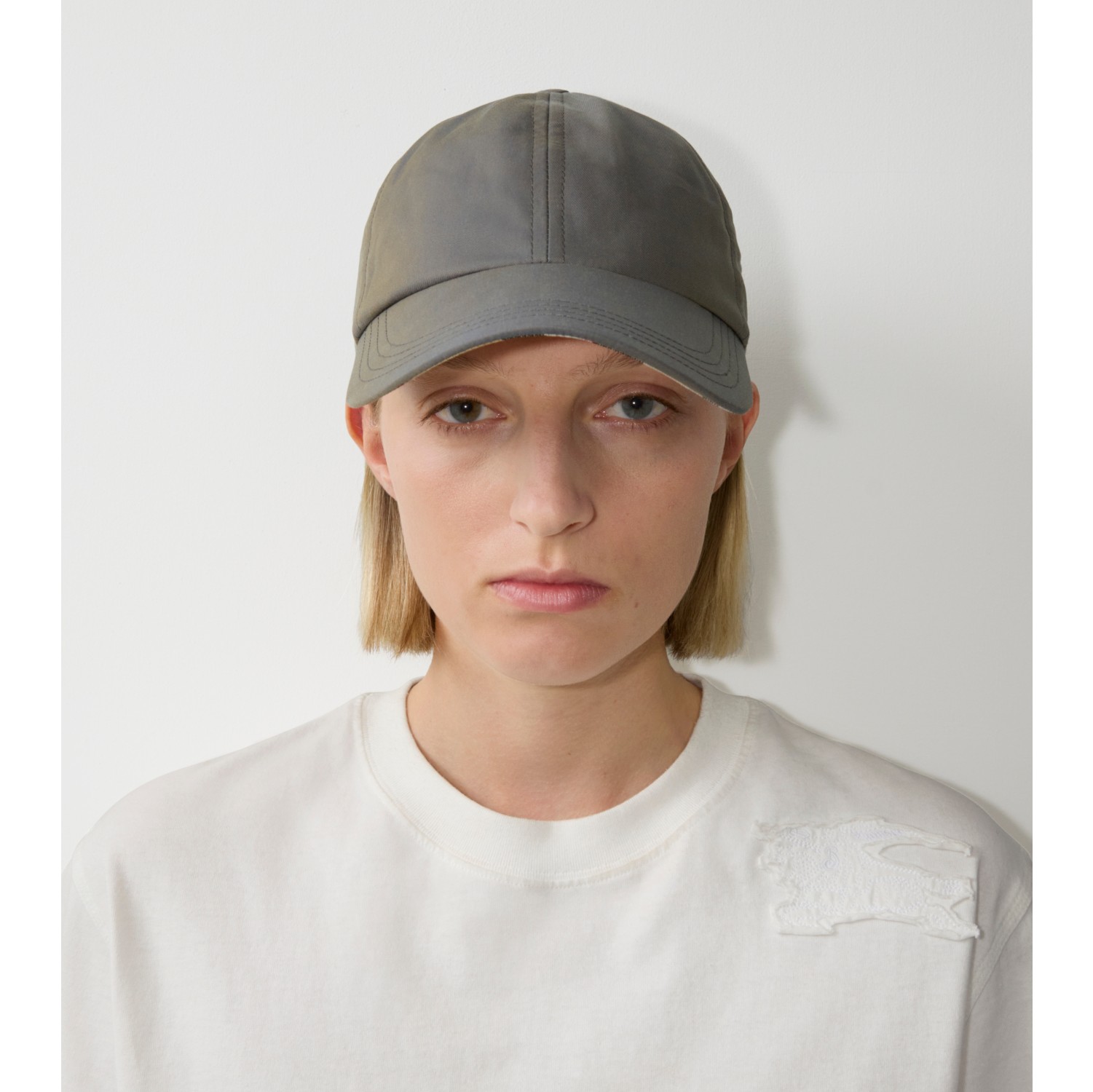 Cotton Baseball Cap in Iron - Men | Burberry® Official