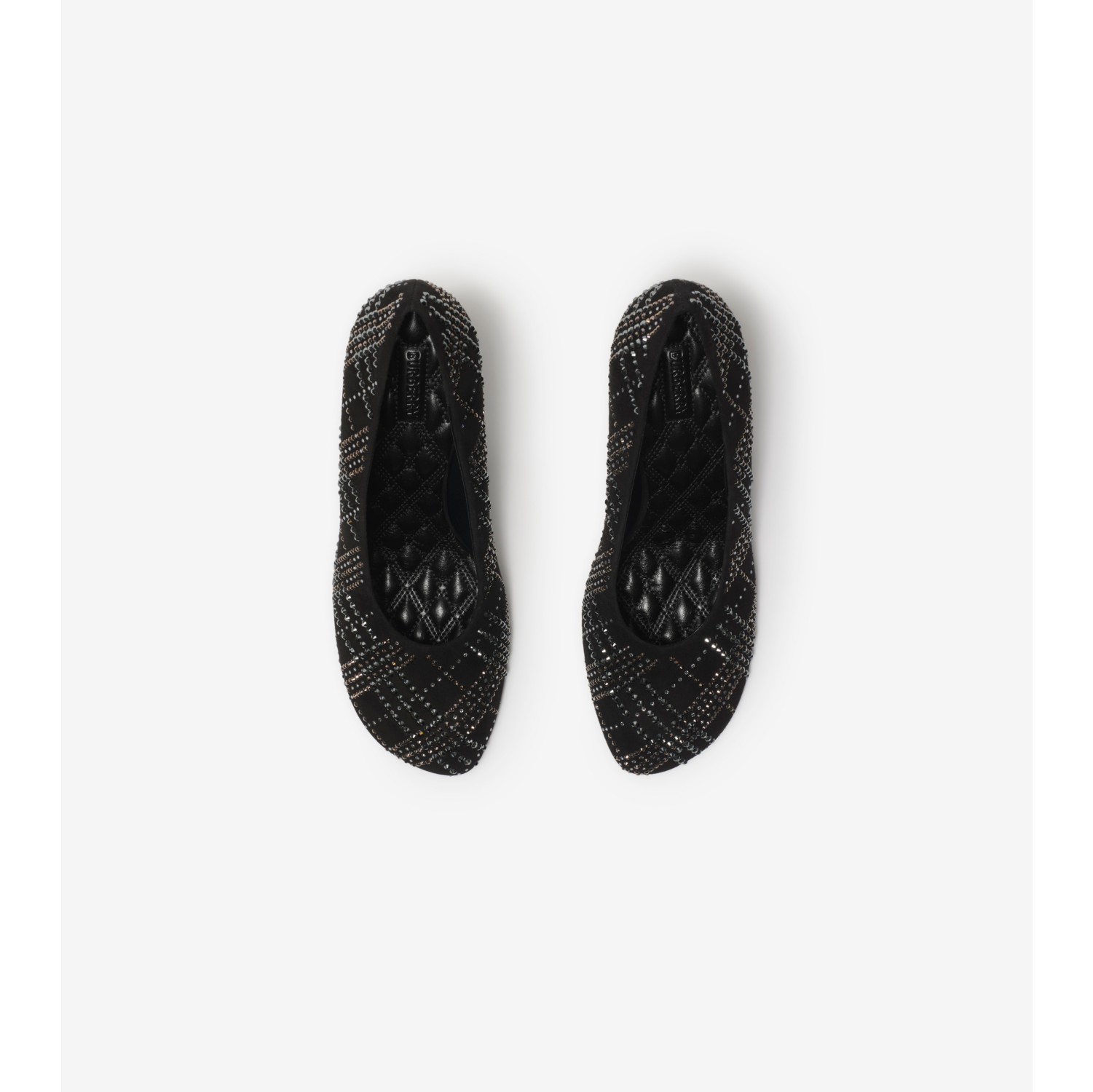 Crystal Check Suede Baby Pumps