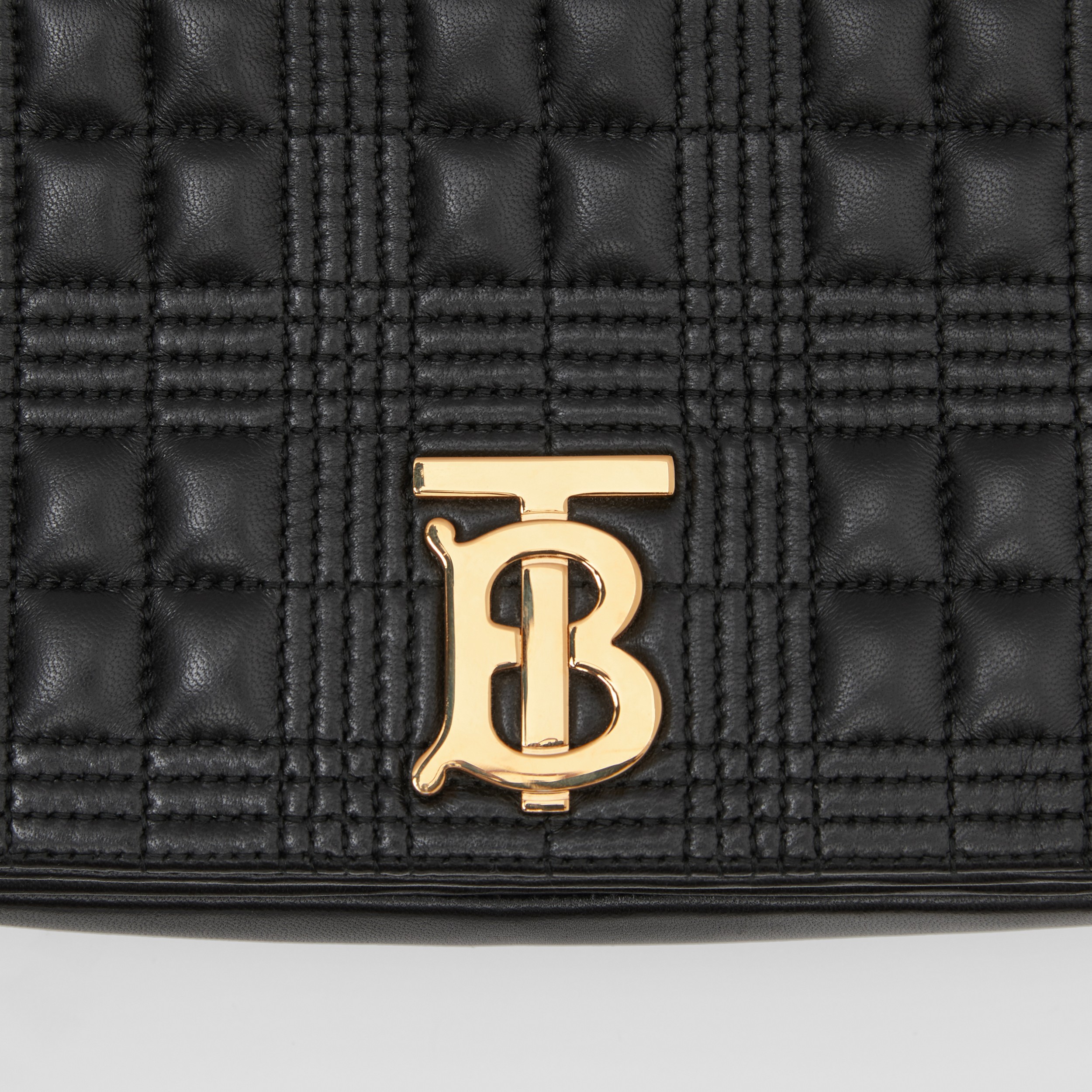 Quilted Leather Small Lola Bag in Black/light Gold - Women | Burberry® Official - 4
