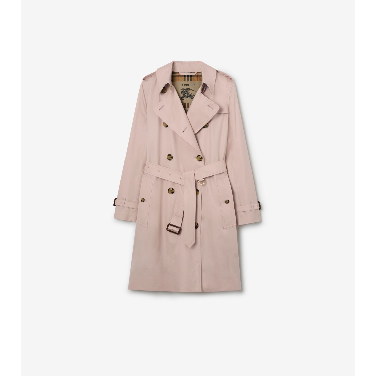 Mid-length Tropical Gabardine Kensington Trench Coat