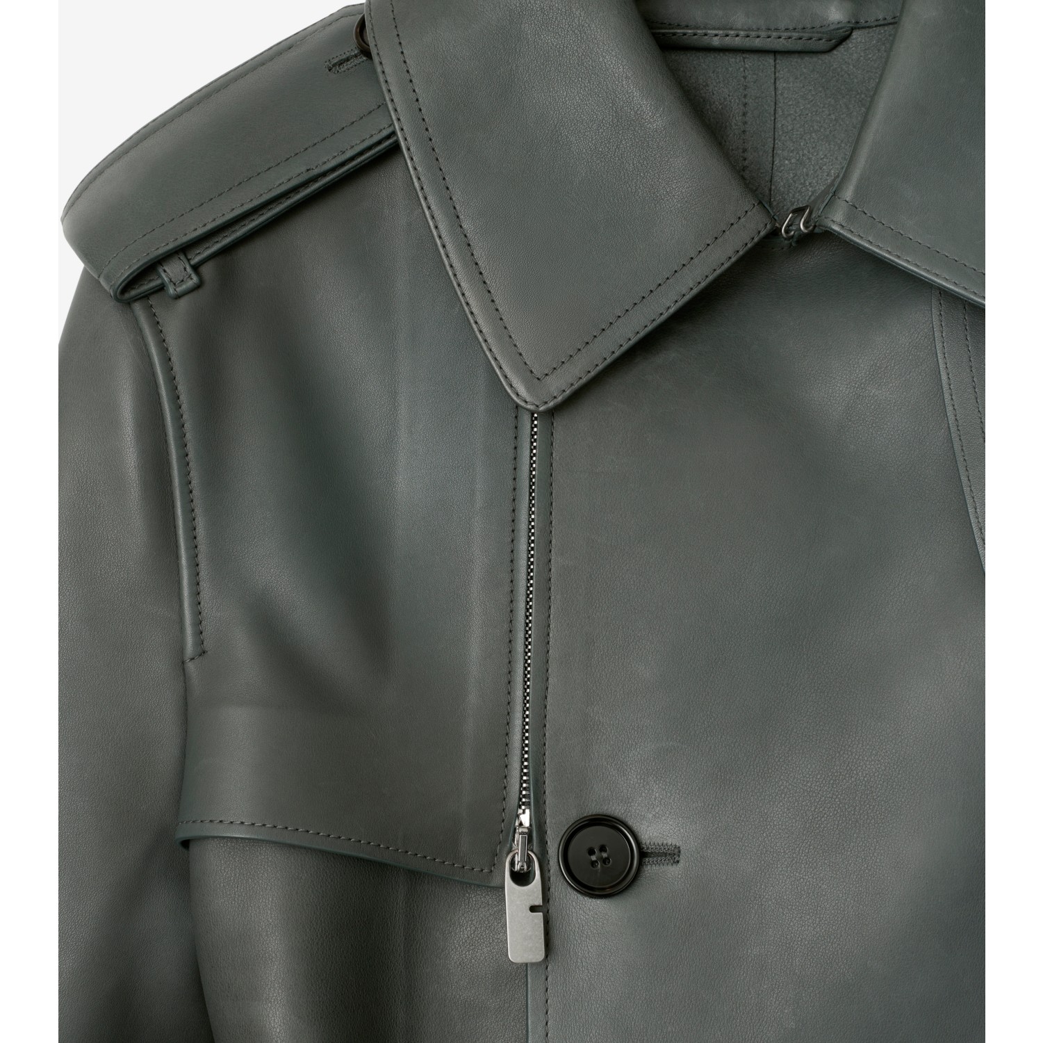 Leather Trench Jacket