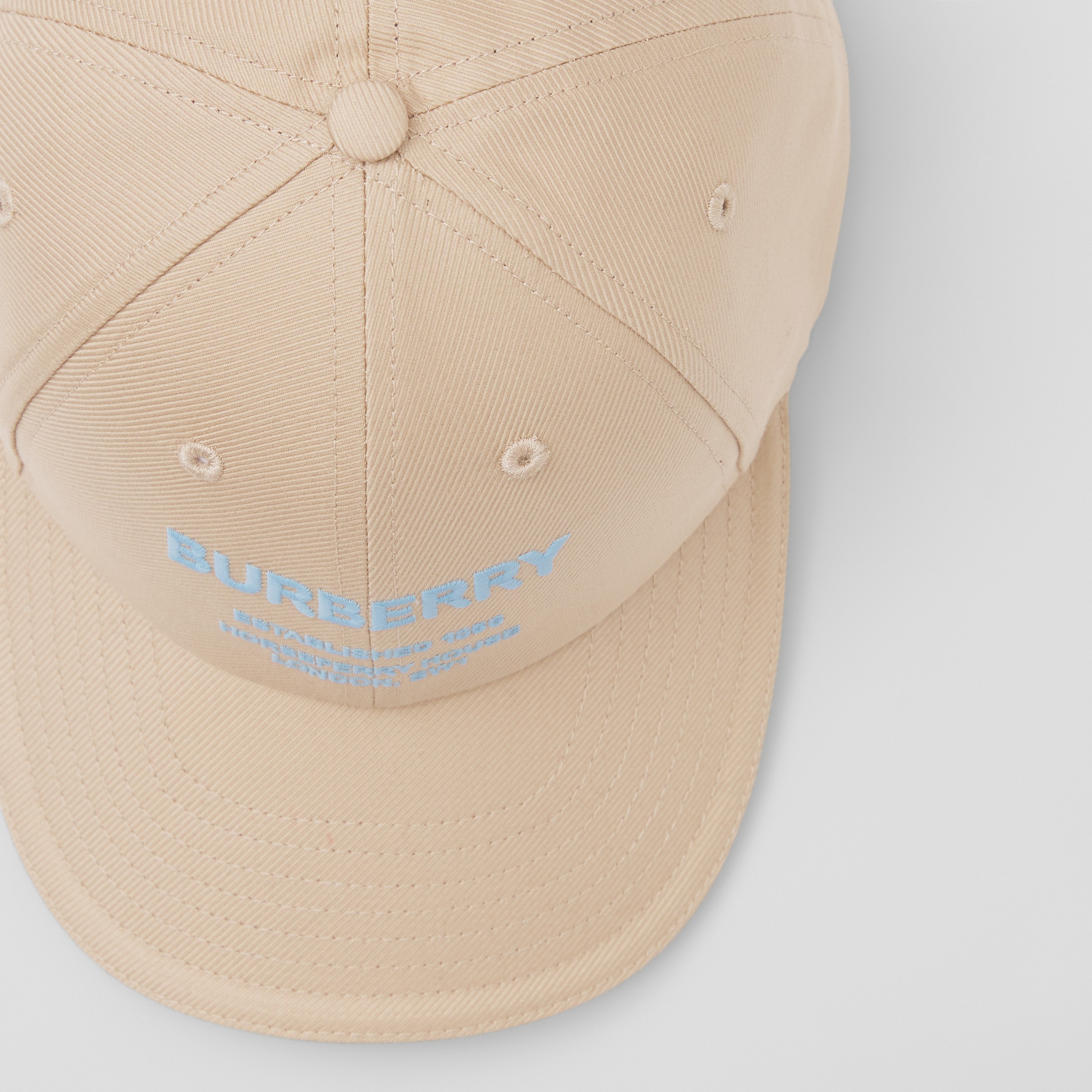 Horseferry Motif Cotton Baseball Cap in Soft Fawn | Burberry® Official - 2