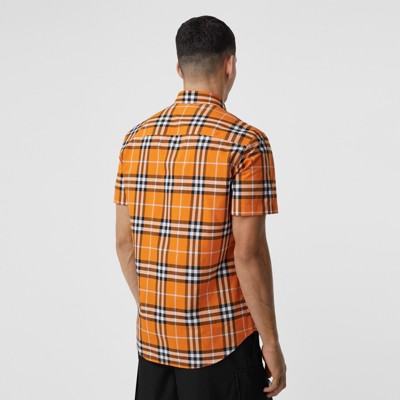 burberry shirt mens orange