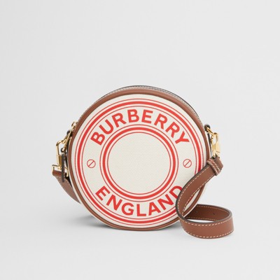 logo graphic canvas and leather louise bag