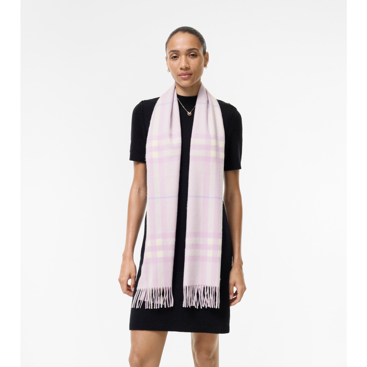  Check Cashmere Scarf