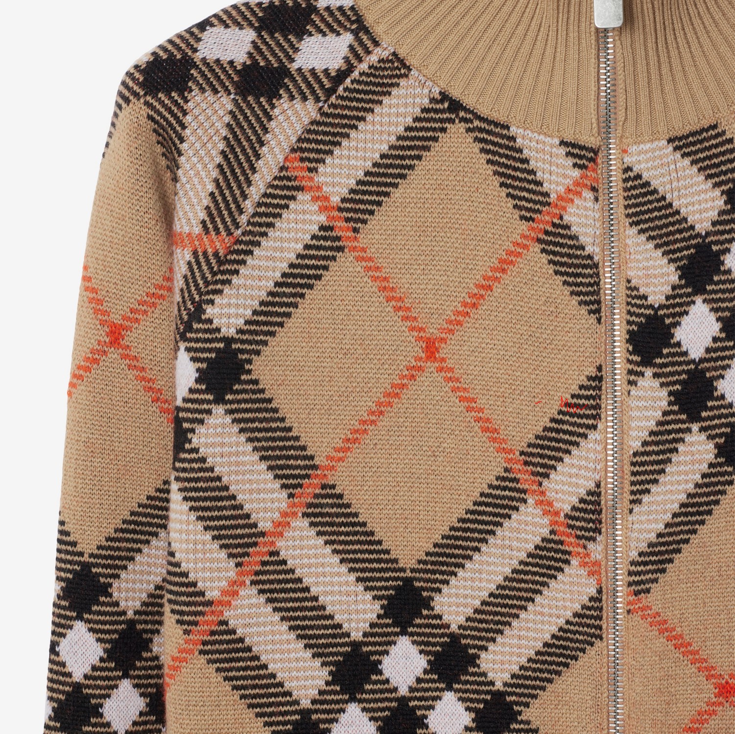 Check Wool Mohair Blend Jacket in Sand - Women, Nylon Check Wool Mohair Blend Jacket in Sand - Women, Nylon