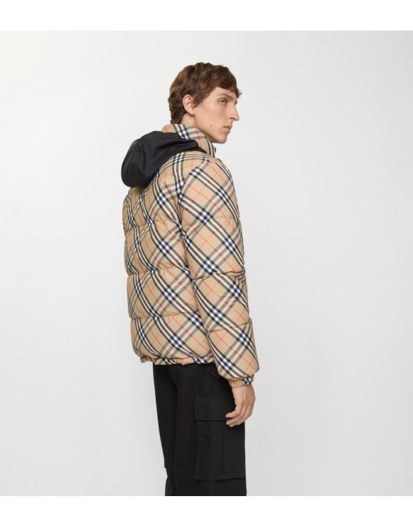 Reversible Check Puffer Jacket