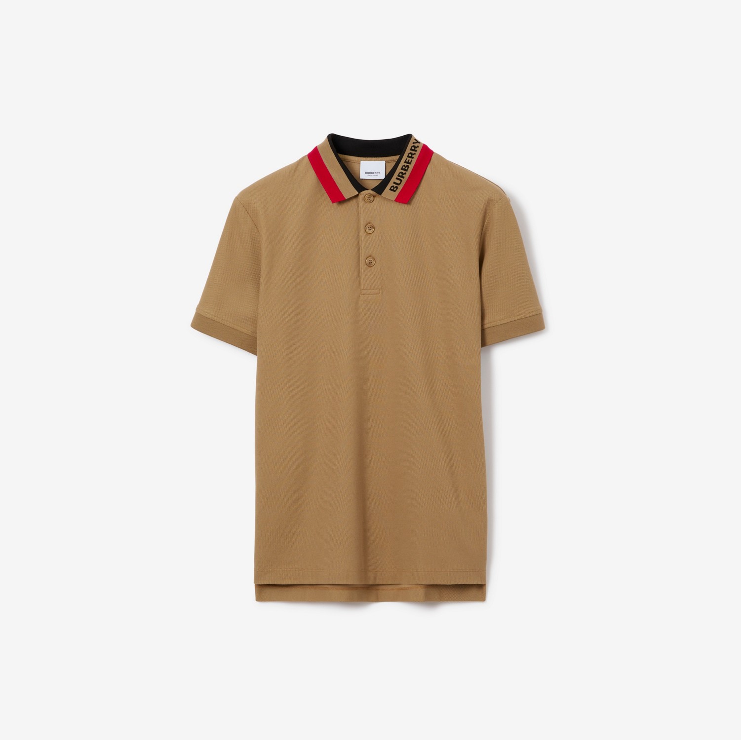 Cotton Polo Shirt in Camel - Men | Burberry® Official