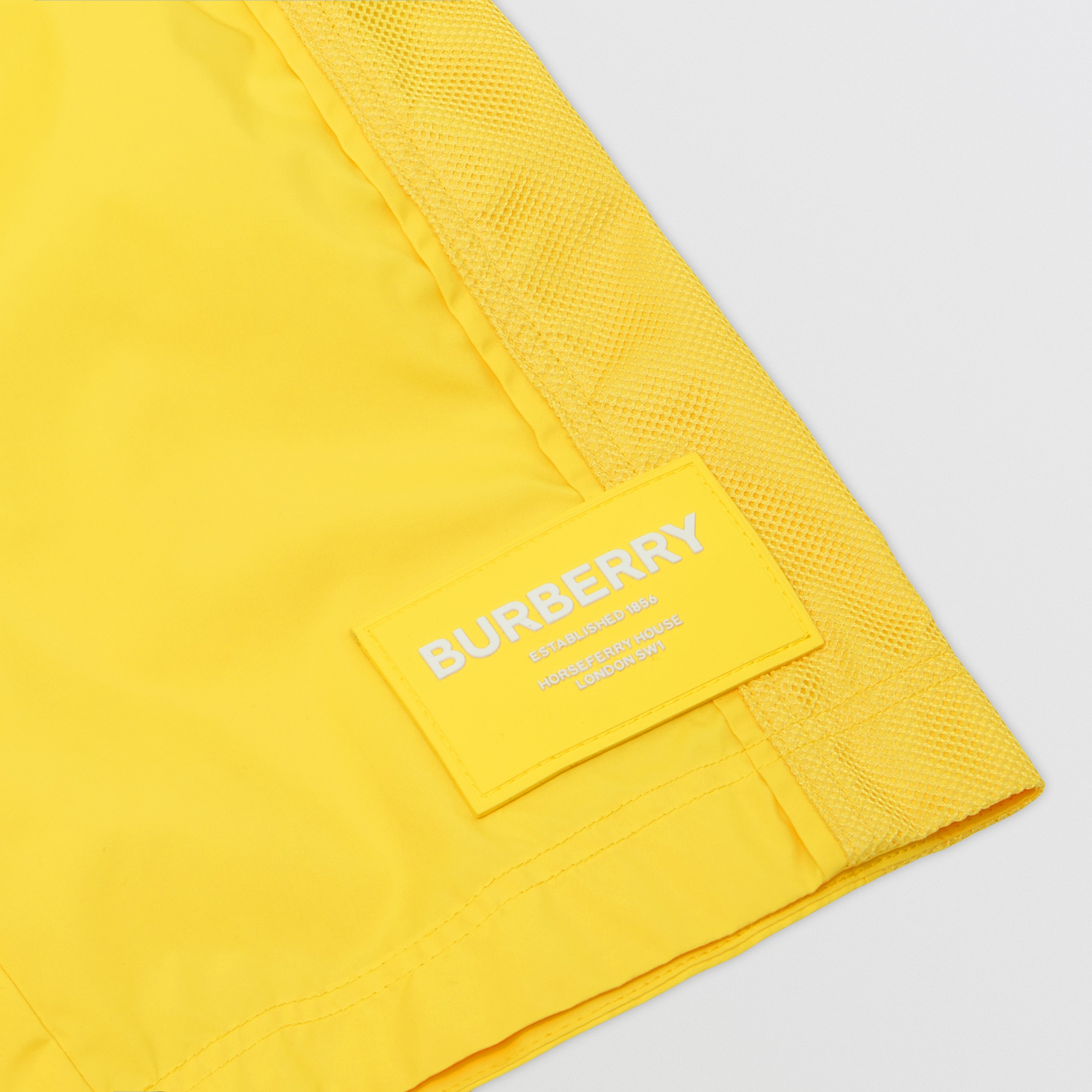 Horseferry Motif Nylon Swim Shorts in Acid Yellow | Burberry® Official - 2