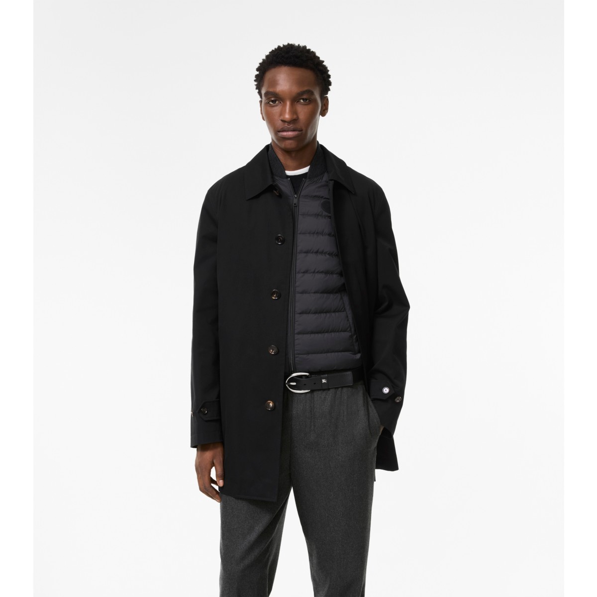  Check Long Detachable Gilet Car Coat