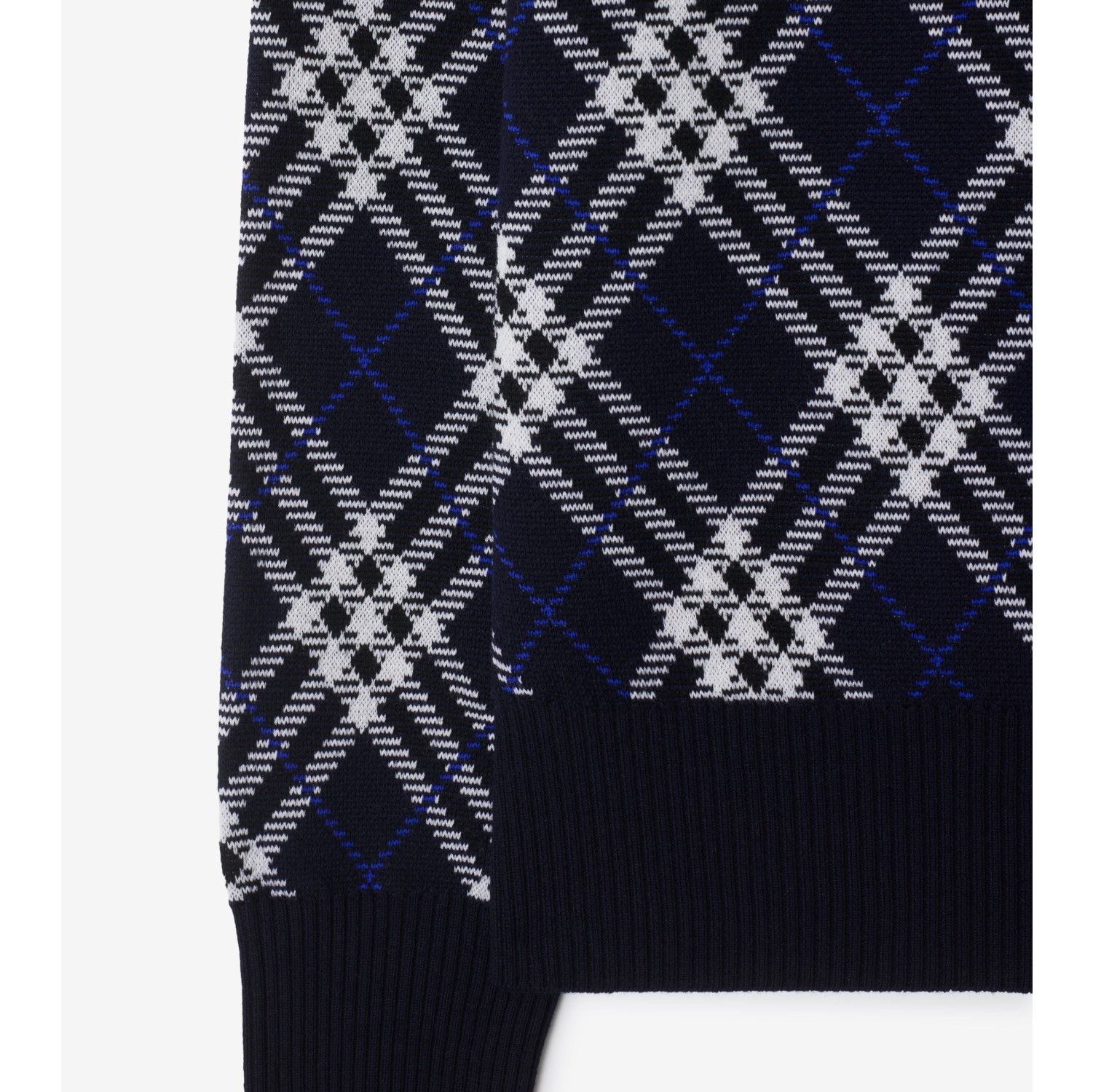 Check Wool Blend Sweater