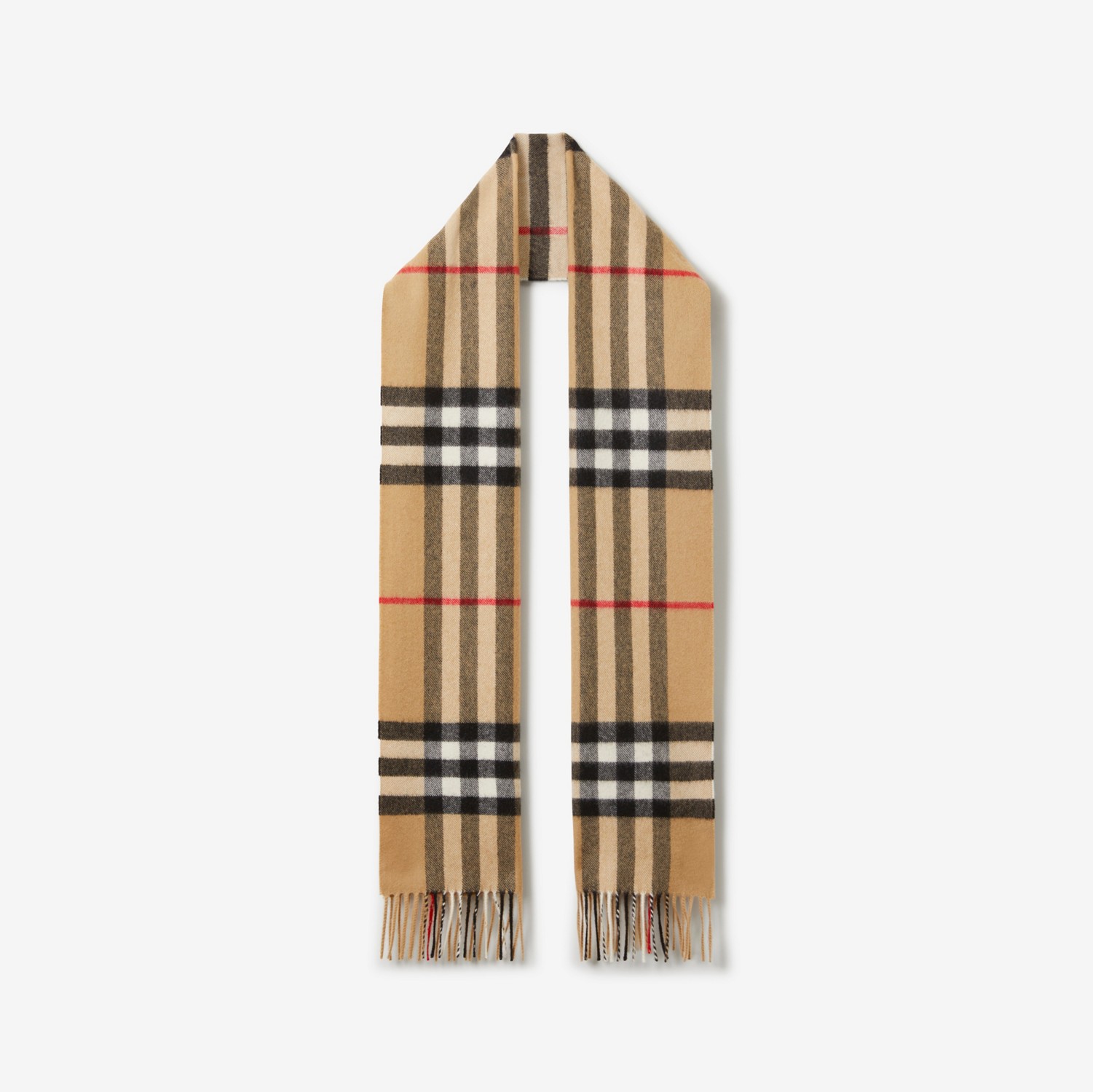 Burberry 格纹羊绒围巾 (典藏米色) | Burberry® 博柏利官网