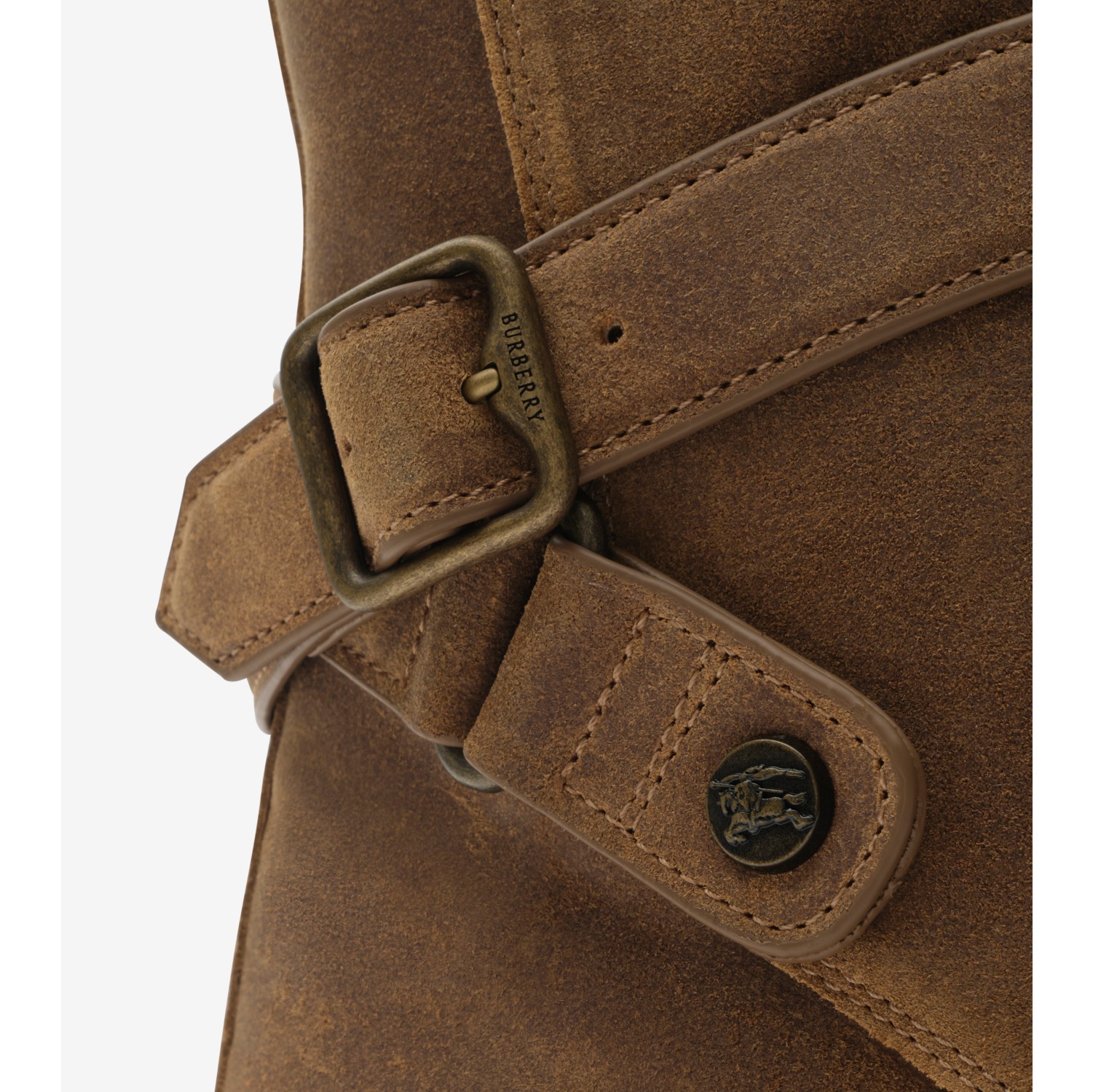 Waxed Suede Ledger Boots​​ in Boat brown - Men | Burberry® Official