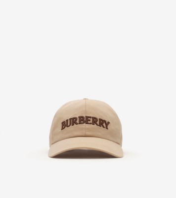 ロゴ ギャバジン ベースボールキャップ (フラックスベージュ) - メンズ